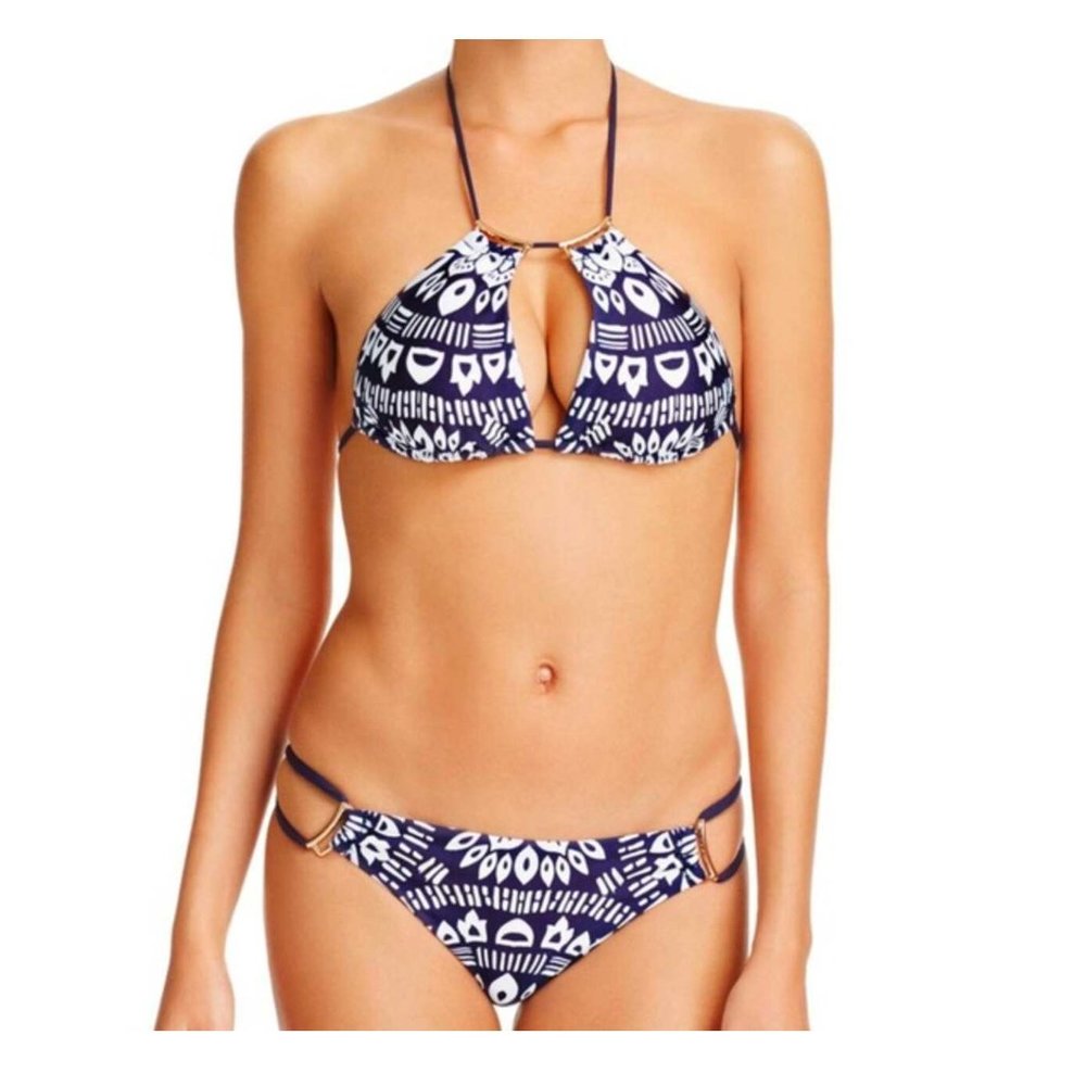 Trina Turk Indochine String Hipster Bikini Bottom SIZE 2/XS.  NWT  Midnight Blue